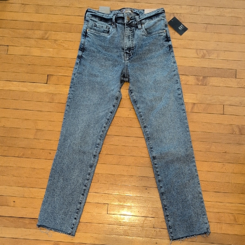 KUT Reese Ankle Straight Leg Jeans high rise